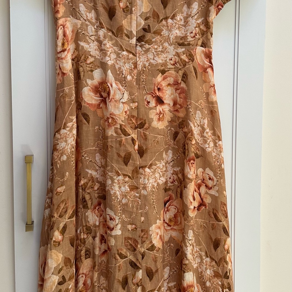 Zimmermann Floral Beige Maxi Dress